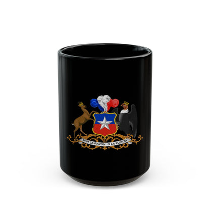 Coat of arms of Chile 3 - Black Coffee Mug-15oz-The Sticker Space