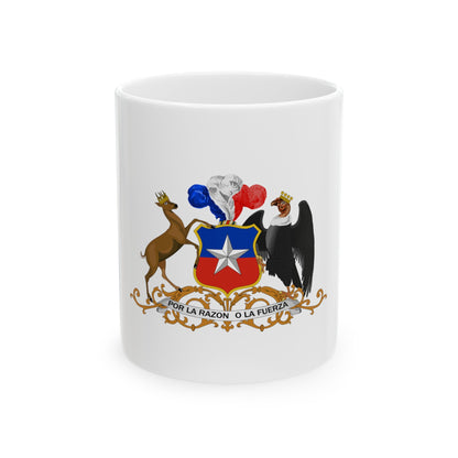 Coat of arms of Chile 3 - White Coffee Mug-11oz-The Sticker Space