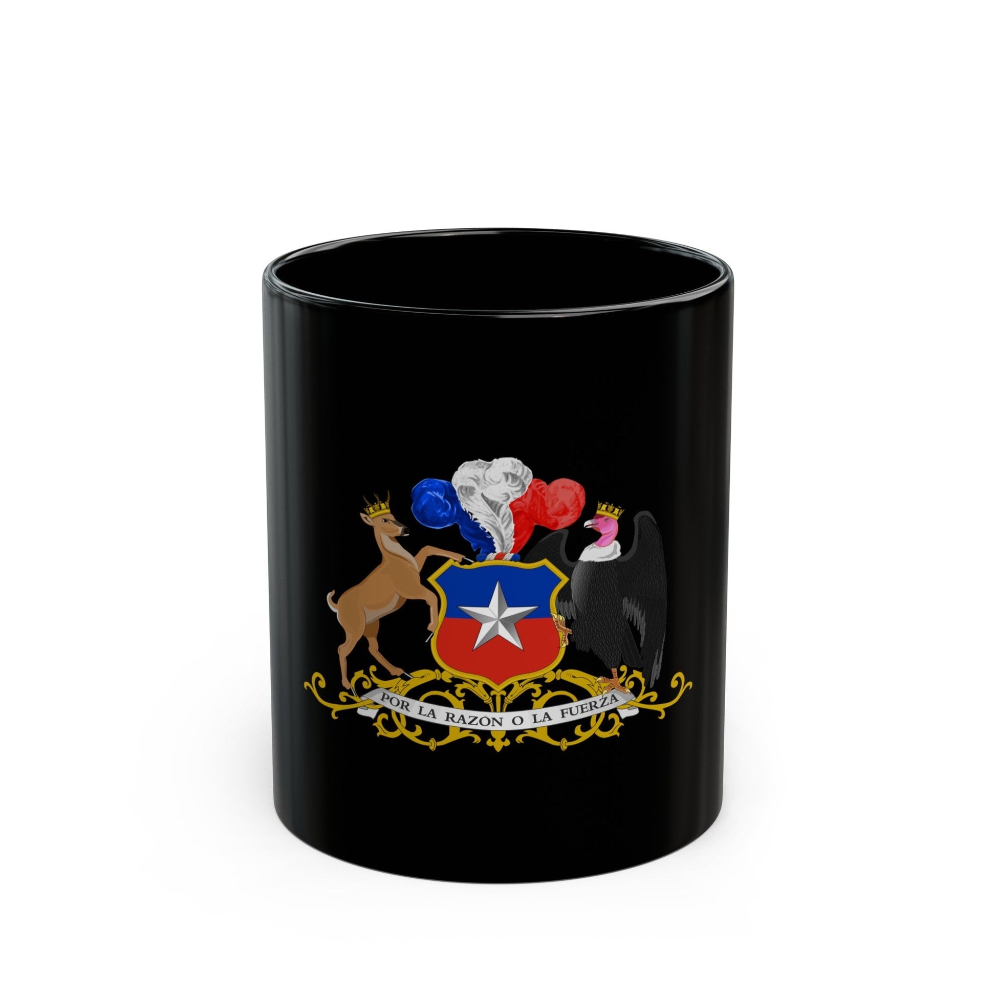 Coat of arms of Chile 5 - Black Coffee Mug-11oz-The Sticker Space