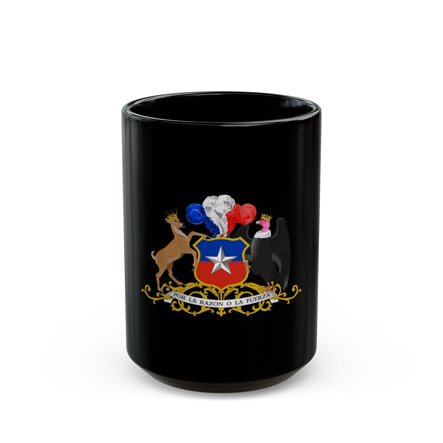 Coat of arms of Chile 5 - Black Coffee Mug-15oz-The Sticker Space