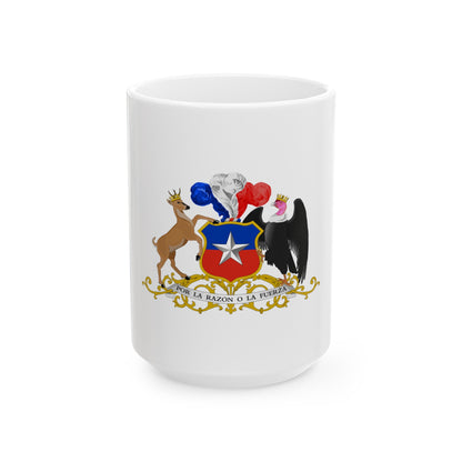 Coat of arms of Chile 5 - White Coffee Mug-15oz-The Sticker Space