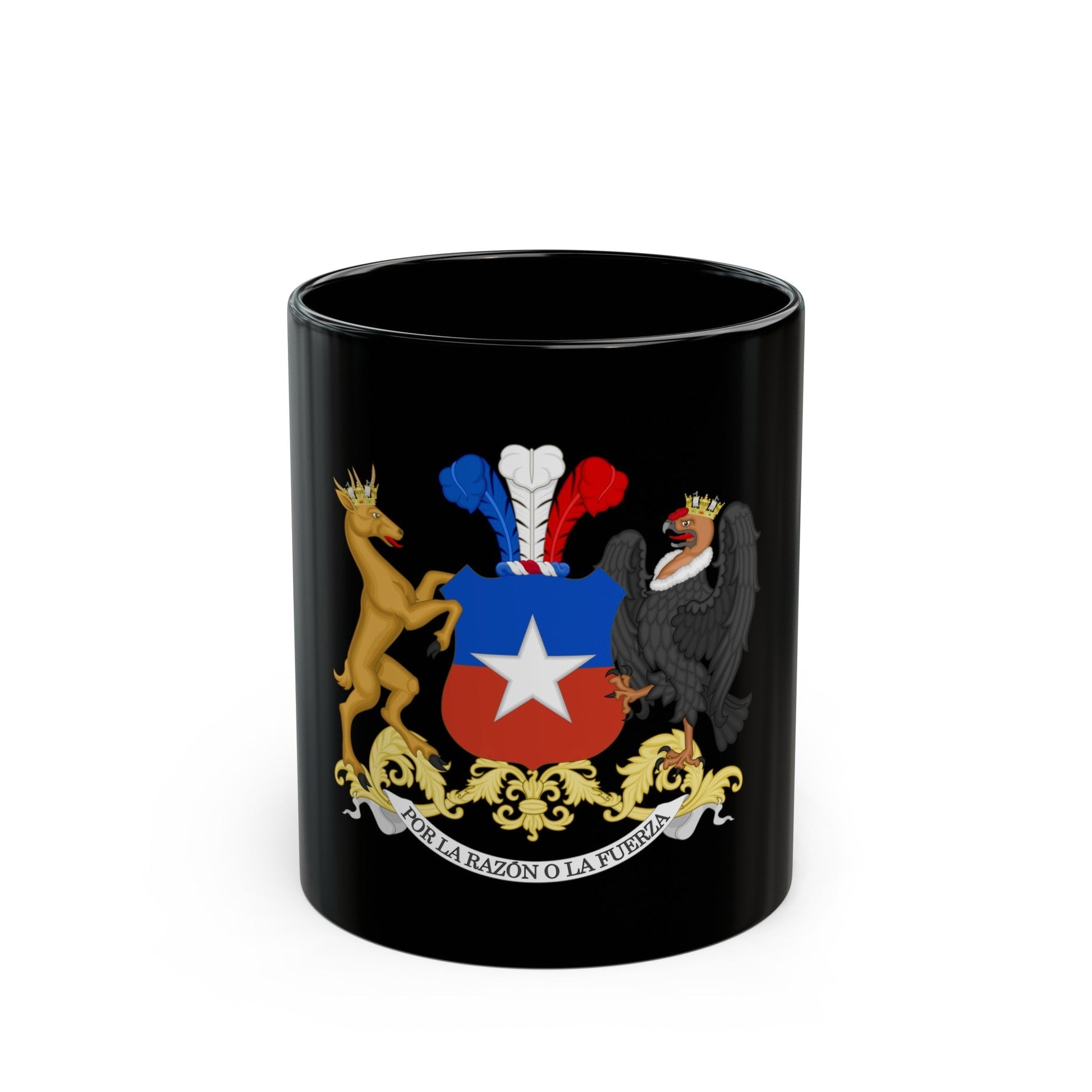 Coat of Arms of Chile - Black Coffee Mug-11oz-The Sticker Space