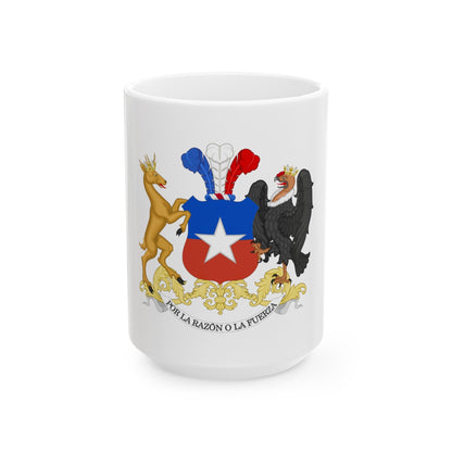 Coat of Arms of Chile - White Coffee Mug-15oz-The Sticker Space