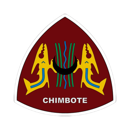 Coat of arms of Chimbote (Peru) (Coat of Arms) STICKER Vinyl Kiss-Cut Decal 4 Inch White - The Sticker Space