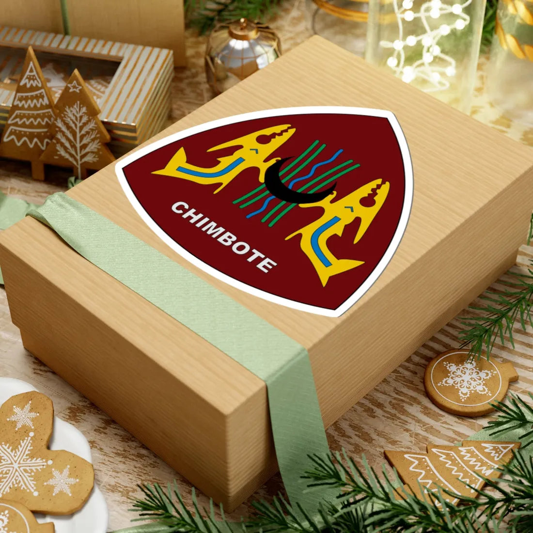 Coat of arms of Chimbote (Peru) (Coat of Arms) STICKER Vinyl Kiss-Cut Decal - The Sticker Space