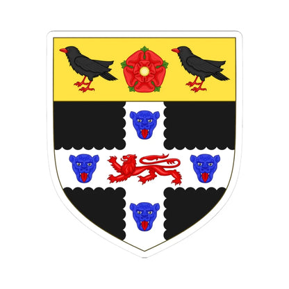 Coat of arms of Christ Church Oxford (England) (Coat of Arms) STICKER Vinyl Kiss-Cut Decal 3 Inch White - The Sticker Space