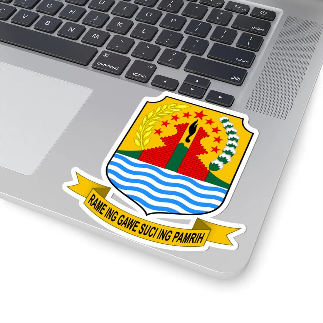 Coat of arms of Cirebon Regency (Indonesia) (Coat of Arms) STICKER Vinyl Kiss-Cut Decal - The Sticker Space