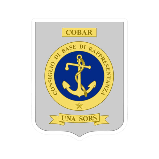 Coat of arms of Co.Ba.R. of the Italian Navy (Italy) (Coat of Arms) STICKER Vinyl Kiss-Cut Decal 2 Inch White - The Sticker Space