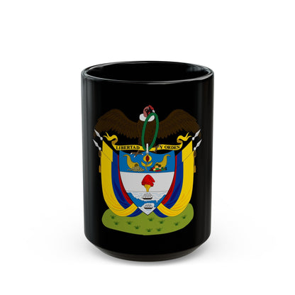 Coat of arms of Colombia (1890) - Black Coffee Mug-15oz-The Sticker Space