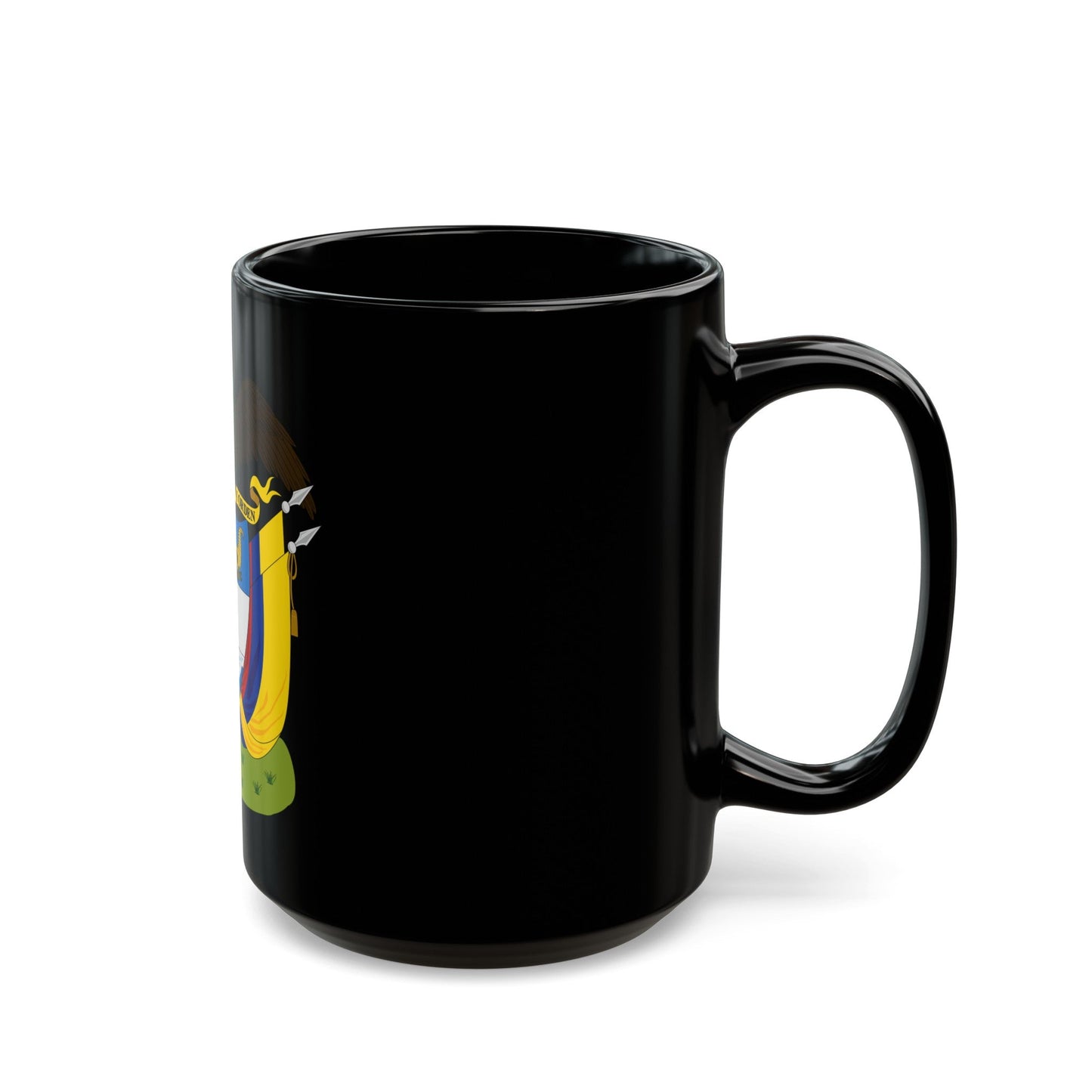 Coat of arms of Colombia (1890) - Black Coffee Mug-The Sticker Space