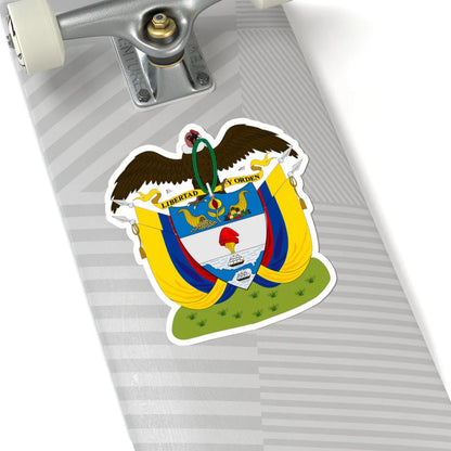 Coat of arms of Colombia 1890 (Colombia) (Coat of Arms) STICKER Vinyl Kiss-Cut Decal - The Sticker Space