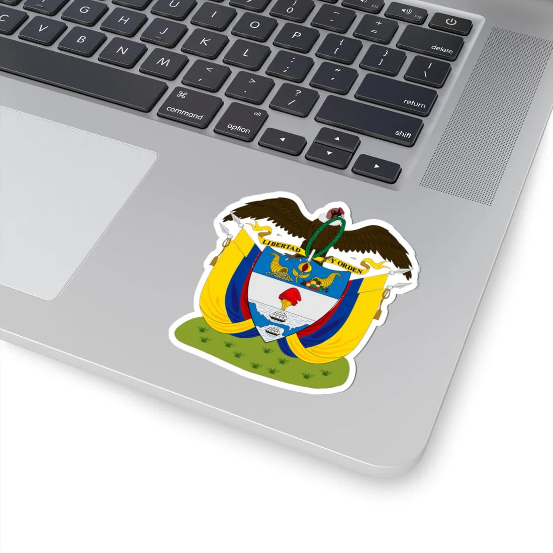 Coat of arms of Colombia 1890 (Colombia) (Coat of Arms) STICKER Vinyl Kiss-Cut Decal - The Sticker Space