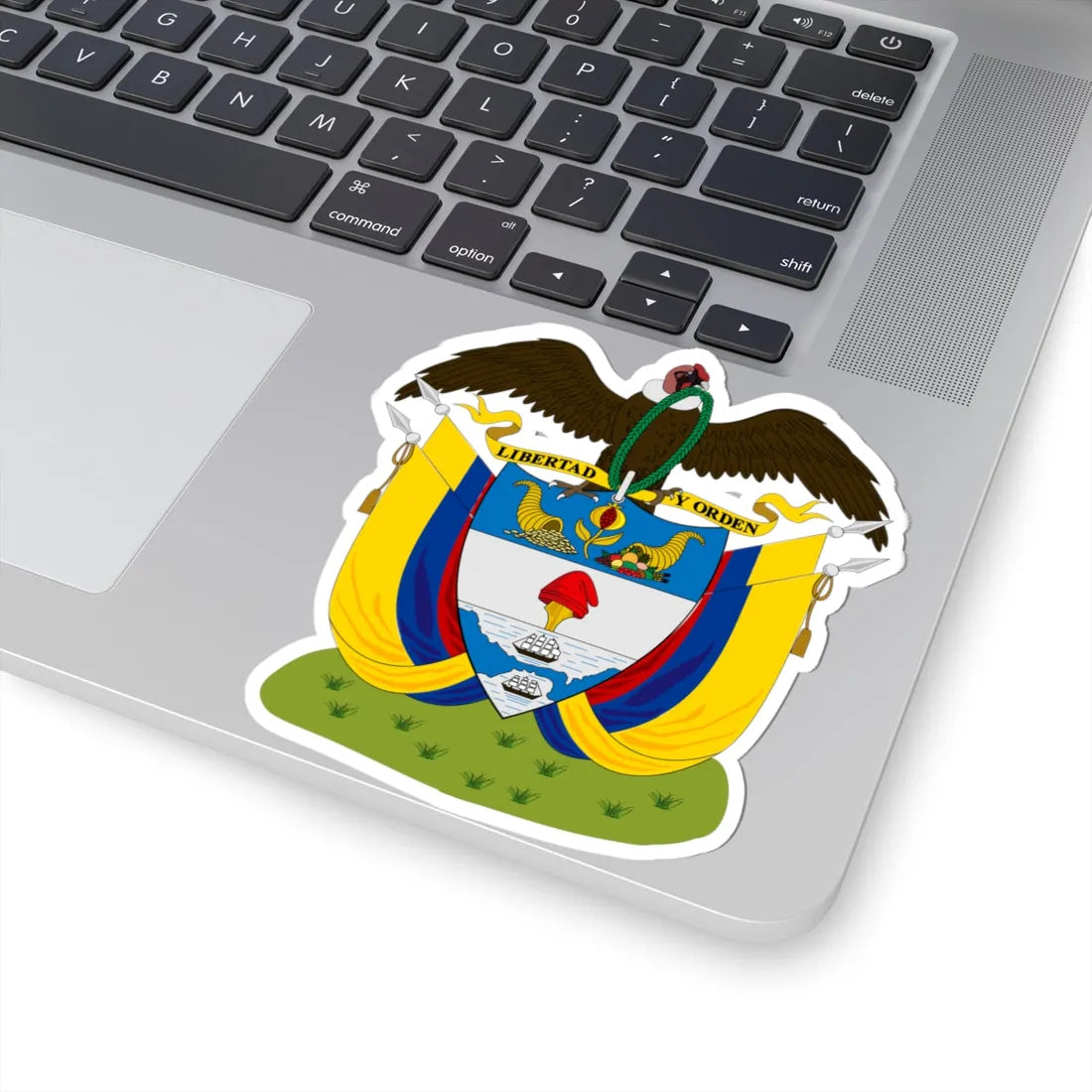 Coat of arms of Colombia 1890 (Colombia) (Coat of Arms) STICKER Vinyl Kiss-Cut Decal - The Sticker Space