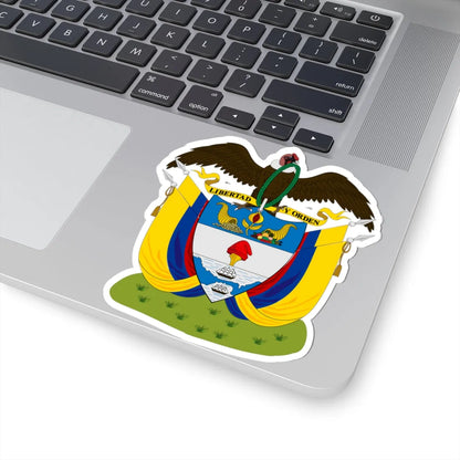 Coat of arms of Colombia 1890 (Colombia) (Coat of Arms) STICKER Vinyl Kiss-Cut Decal - The Sticker Space