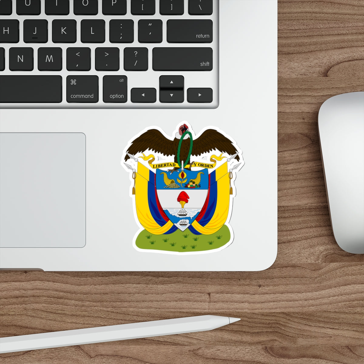 Coat of arms of Colombia (1890) STICKER Vinyl Die-Cut Decal-The Sticker Space