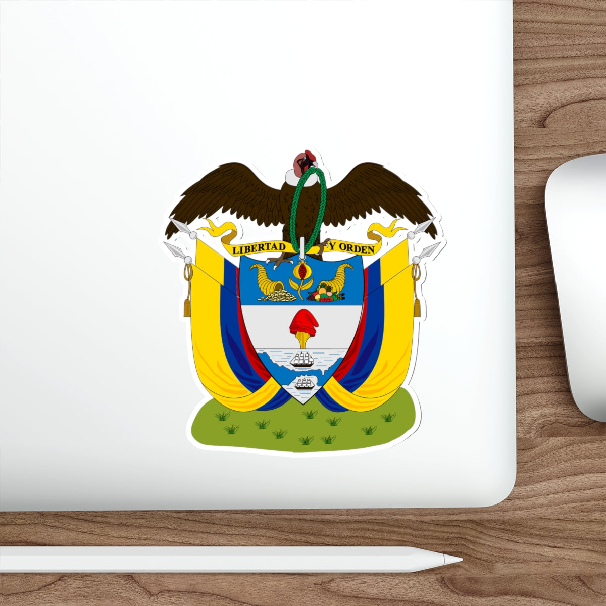 Coat of arms of Colombia (1890) STICKER Vinyl Die-Cut Decal-The Sticker Space