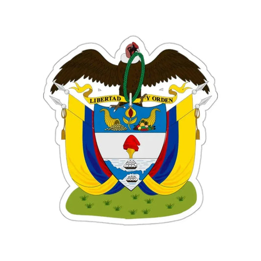 Coat of arms of Colombia (1890) STICKER Vinyl Die-Cut Decal 2 Inch - The Sticker Space
