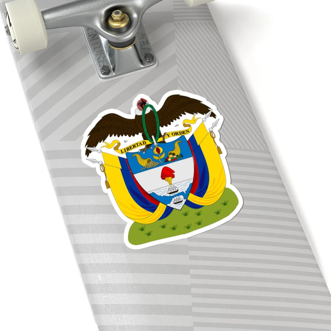 Coat of arms of Colombia (1890) - STICKER Vinyl Kiss-Cut Decal - The Sticker Space