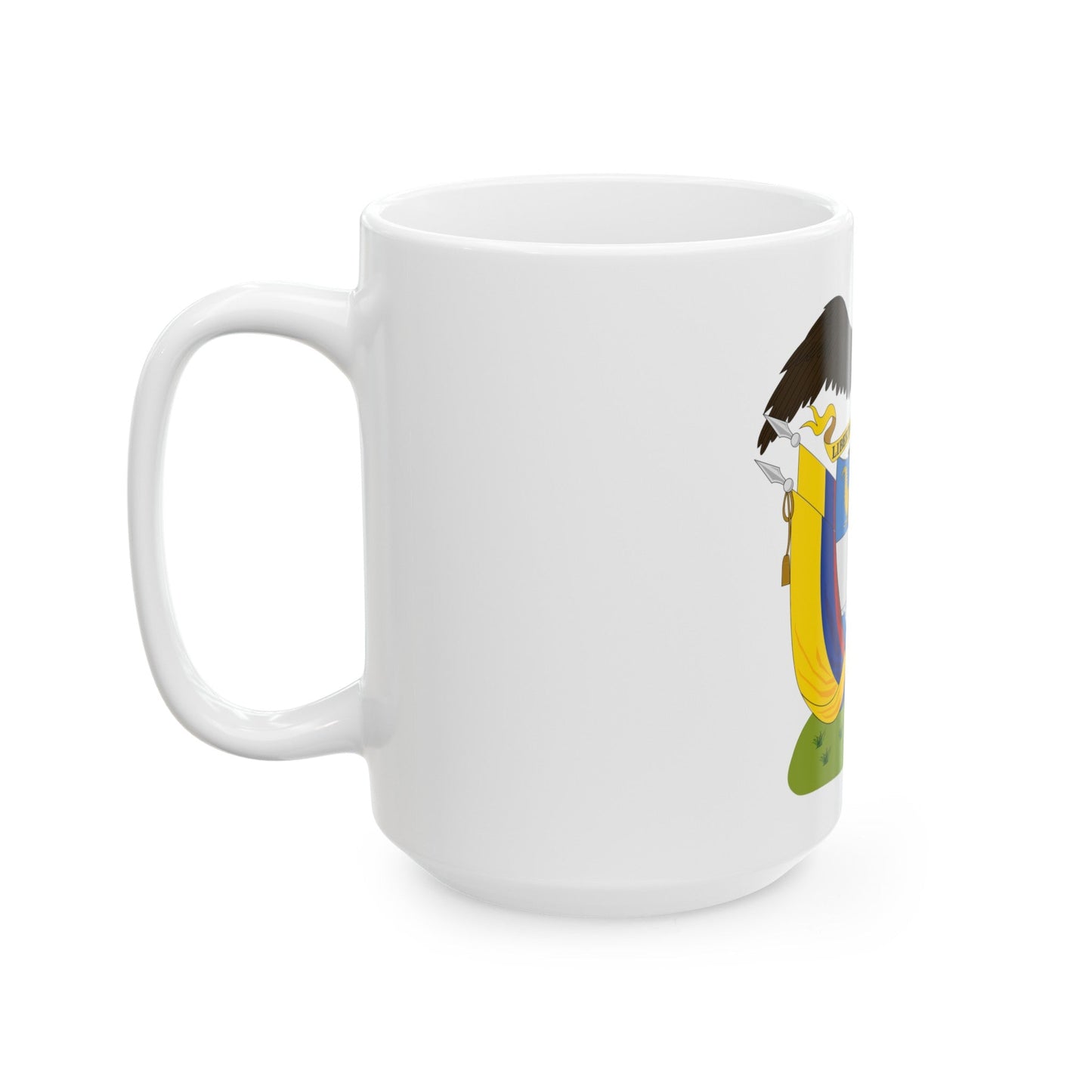 Coat of arms of Colombia (1890) - White Coffee Mug-The Sticker Space