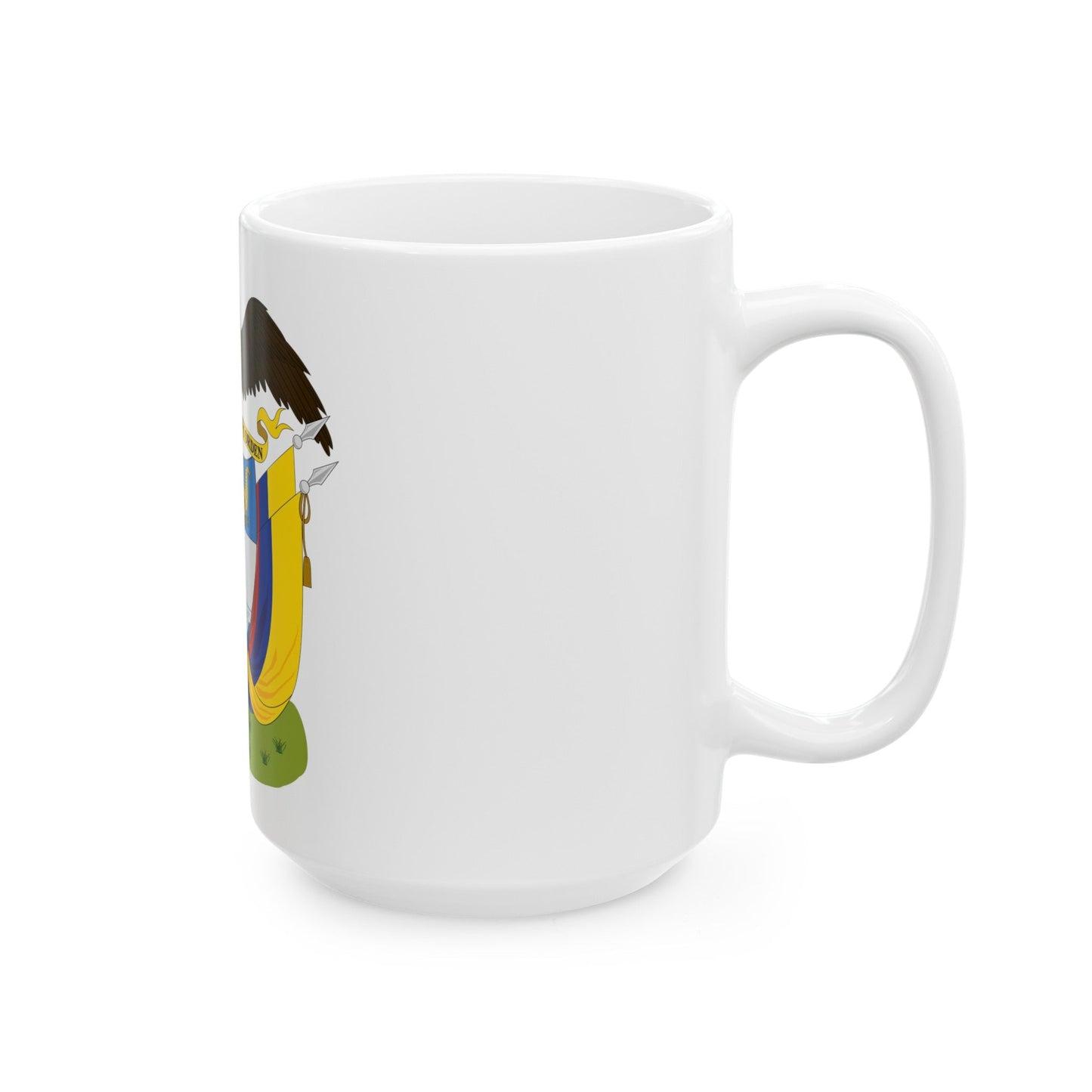 Coat of arms of Colombia (1890) - White Coffee Mug-The Sticker Space