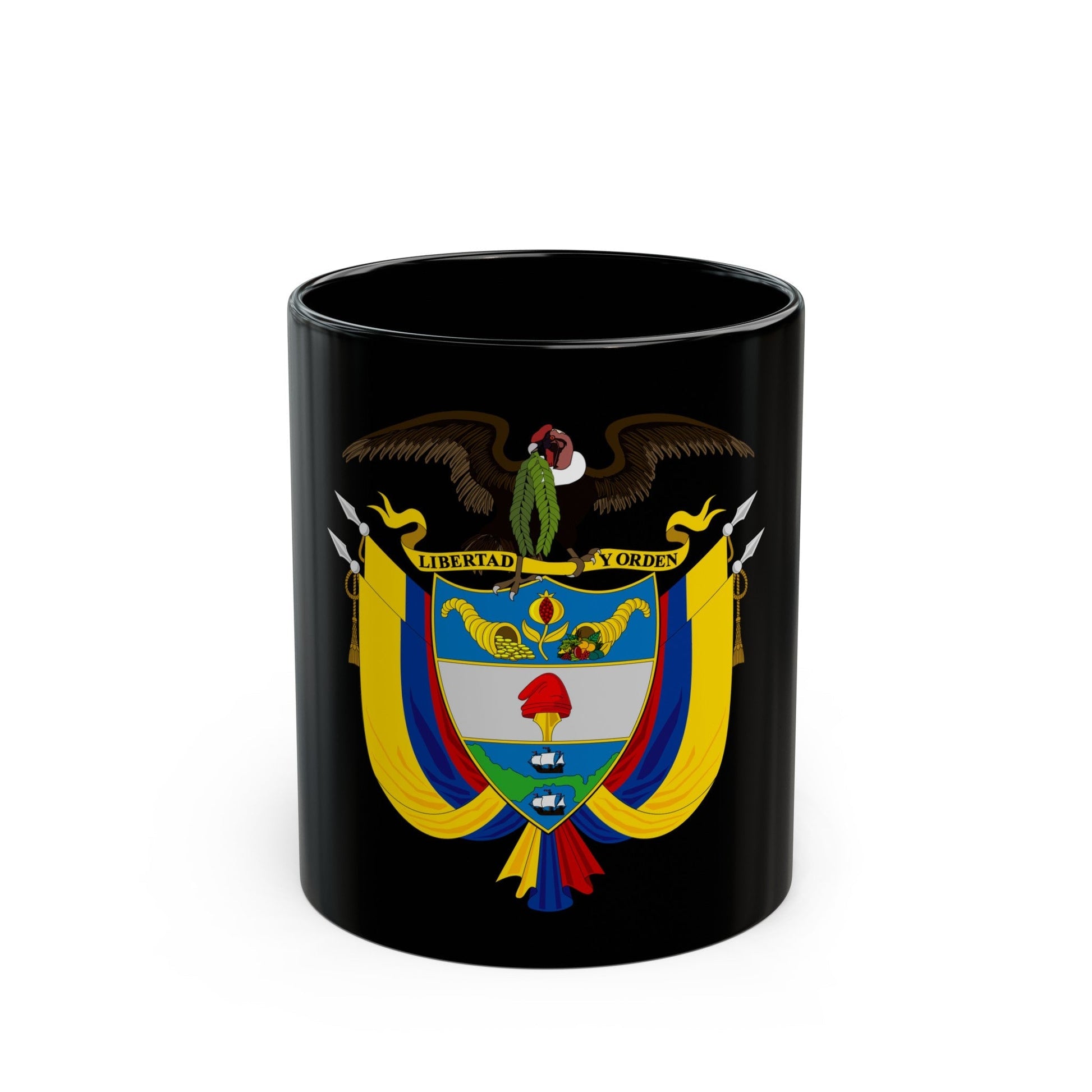 Coat of arms of Colombia 2 - Black Coffee Mug-11oz-The Sticker Space