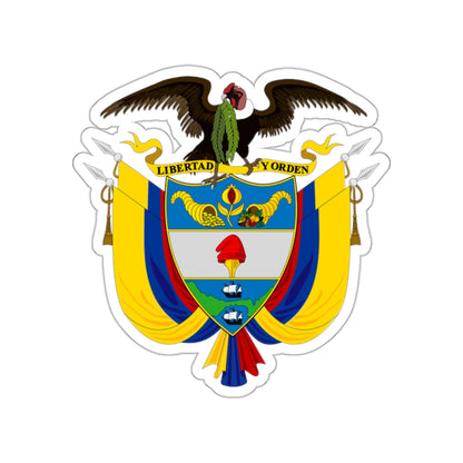 Coat of arms of Colombia 2 STICKER Vinyl Die-Cut Decal-White-The Sticker Space