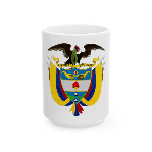 Coat of arms of Colombia 2 - White Coffee Mug-15oz-The Sticker Space