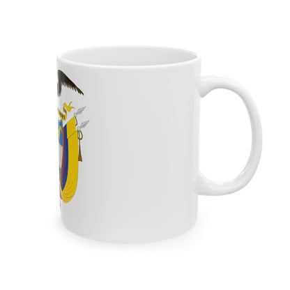 Coat of arms of Colombia 2 - White Coffee Mug-The Sticker Space