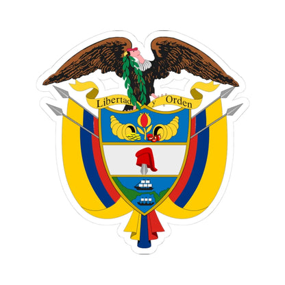 Coat of arms of Colombia 2004 (Colombia) (Coat of Arms) STICKER Vinyl Kiss-Cut Decal 3 Inch White - The Sticker Space
