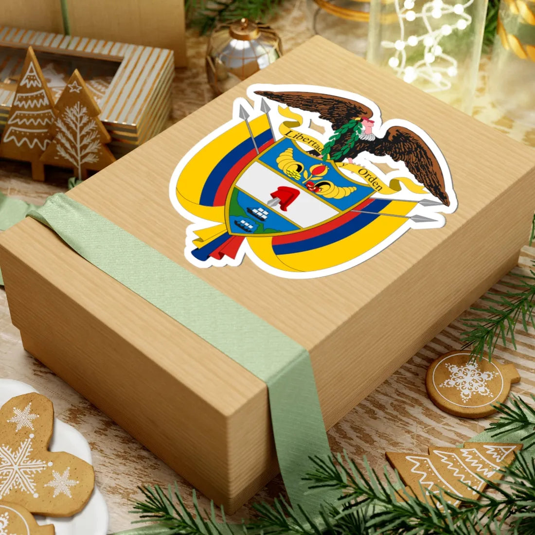 Coat of arms of Colombia 2004 (Colombia) (Coat of Arms) STICKER Vinyl Kiss-Cut Decal - The Sticker Space