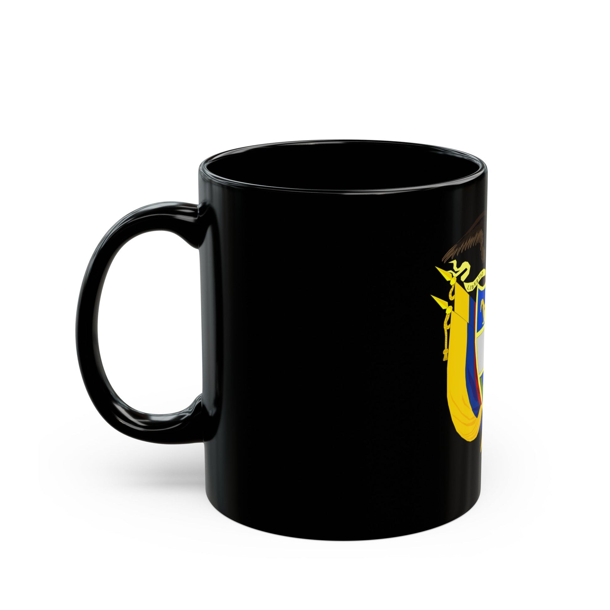 Coat of arms of Colombia 3 - Black Coffee Mug-The Sticker Space