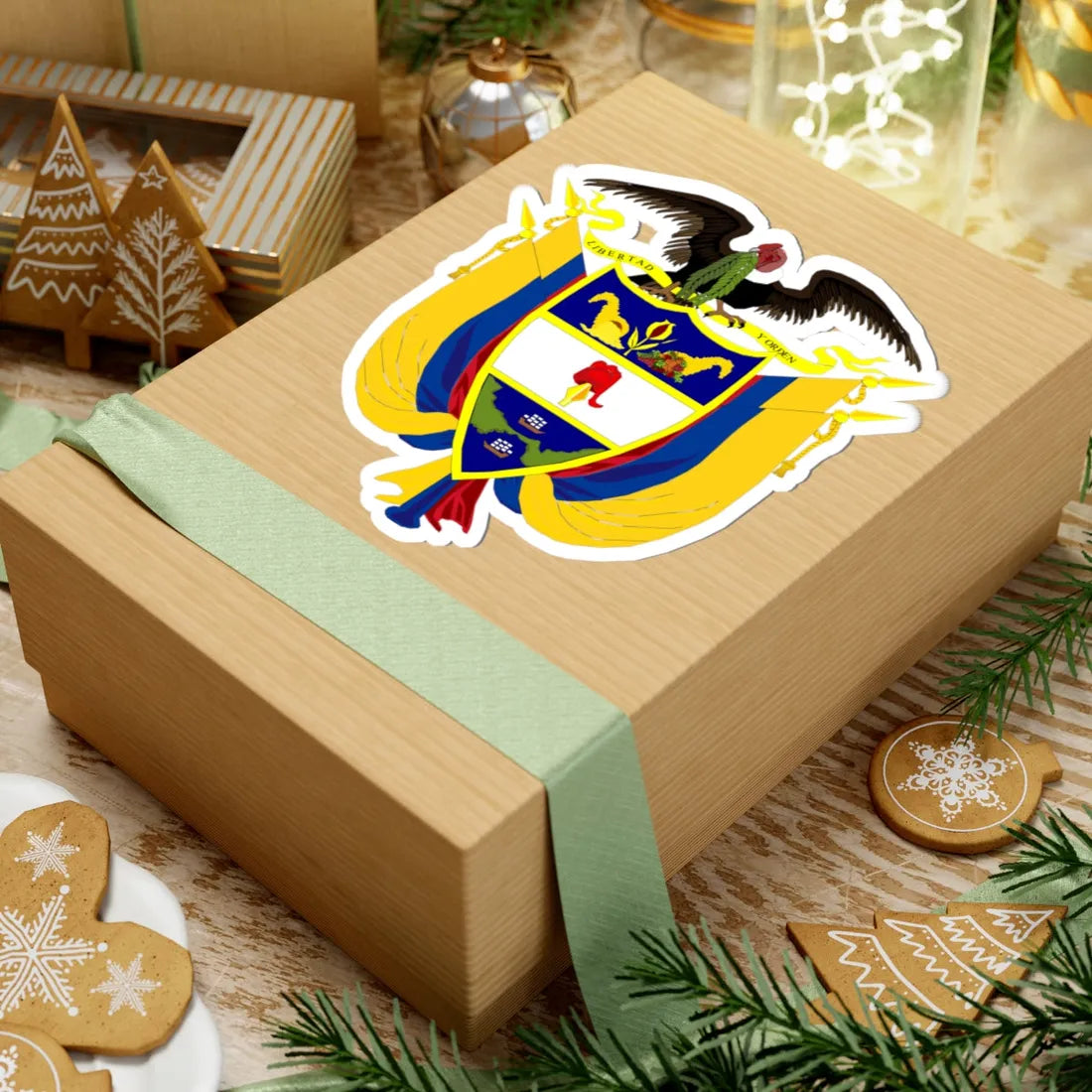 Coat of arms of Colombia 3 (Colombia) (Coat of Arms) STICKER Vinyl Kiss-Cut Decal - The Sticker Space