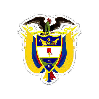 Coat of arms of Colombia 4 STICKER Vinyl Die-Cut Decal-White-The Sticker Space