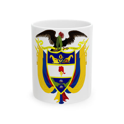 Coat of arms of Colombia 4 - White Coffee Mug-11oz-The Sticker Space