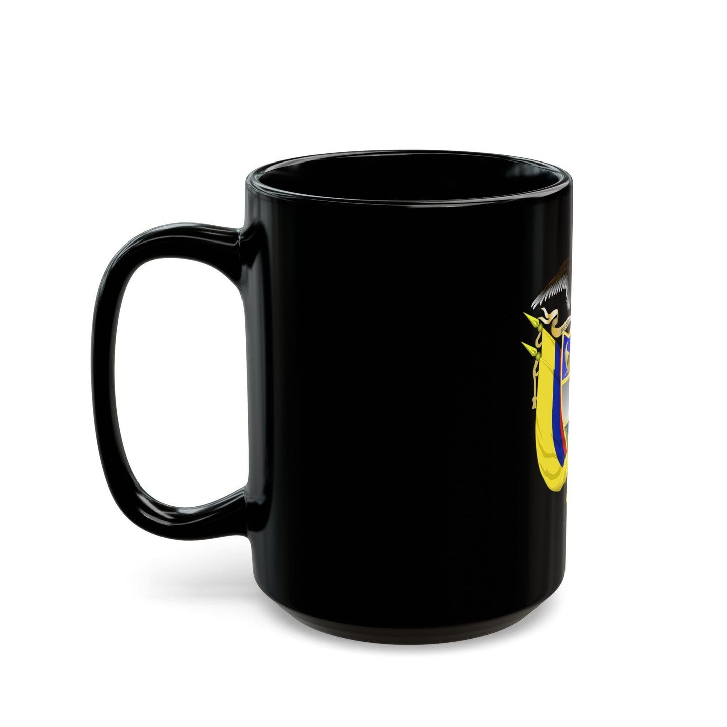 Coat of arms of Colombia 5 - Black Coffee Mug-The Sticker Space