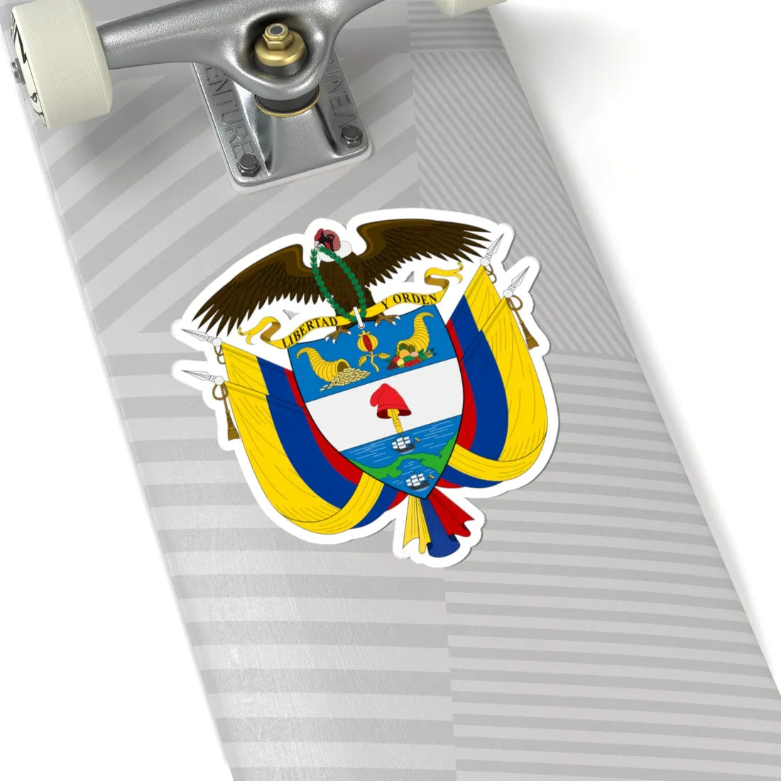 Coat of arms of Colombia (Colombia) (Coat of Arms) STICKER Vinyl Kiss-Cut Decal - The Sticker Space