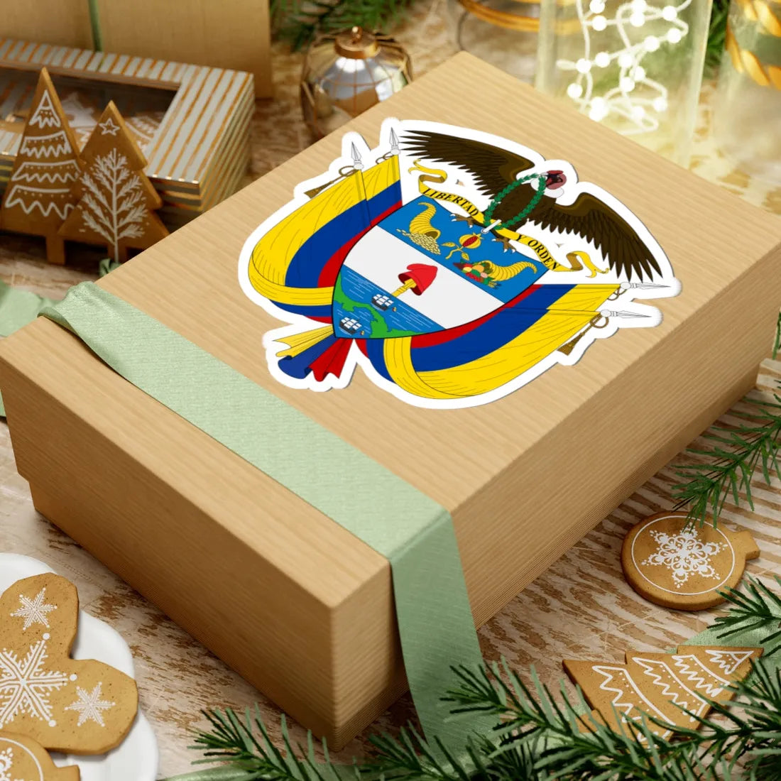 Coat of arms of Colombia (Colombia) (Coat of Arms) STICKER Vinyl Kiss-Cut Decal - The Sticker Space