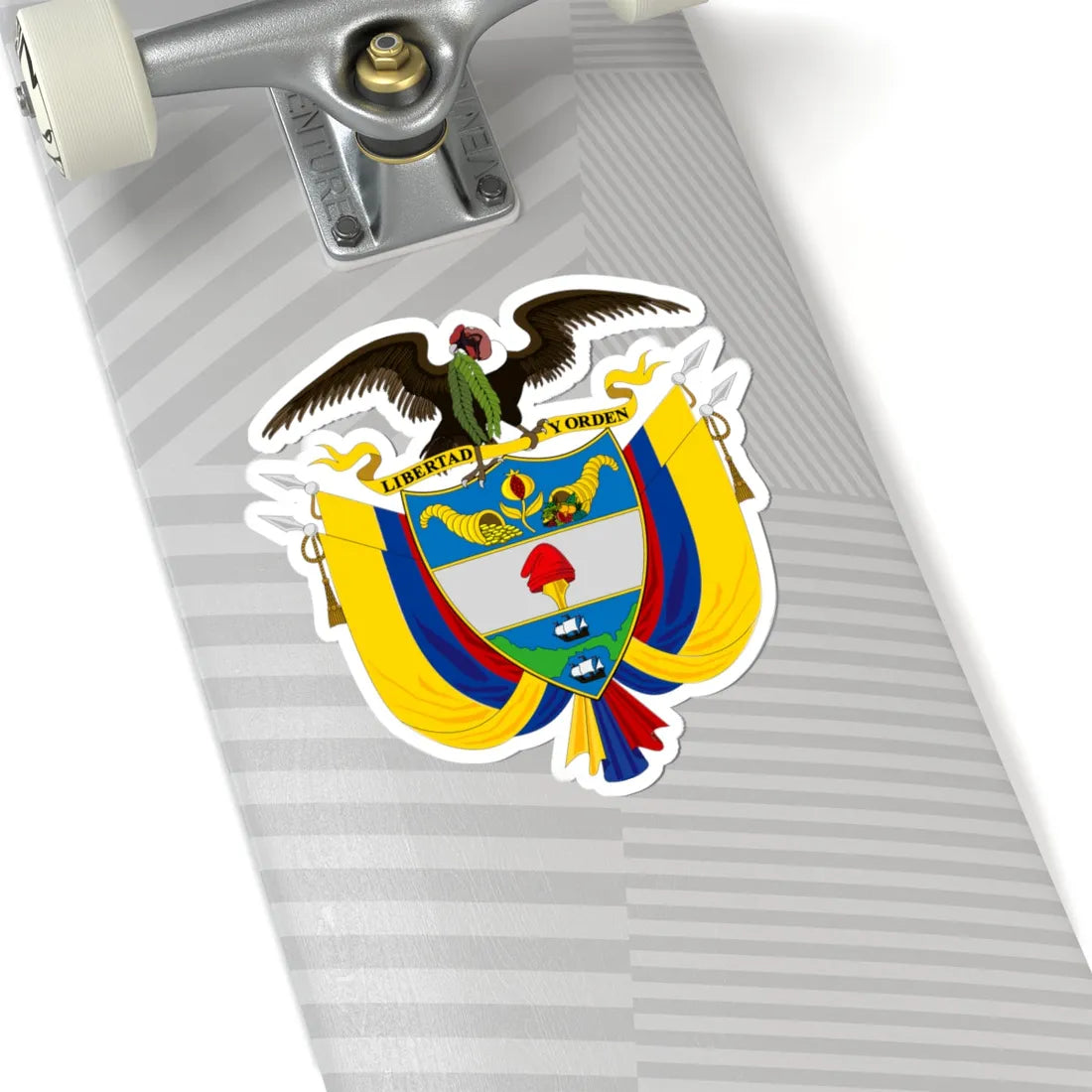Coat of arms of Colombia Regular use (Colombia) (Coat of Arms) STICKER Vinyl Kiss-Cut Decal - The Sticker Space