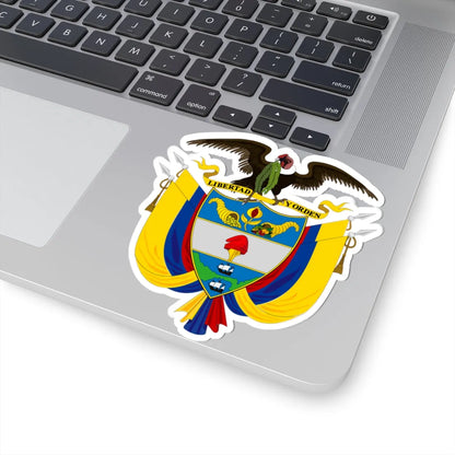 Coat of arms of Colombia Regular use (Colombia) (Coat of Arms) STICKER Vinyl Kiss-Cut Decal - The Sticker Space