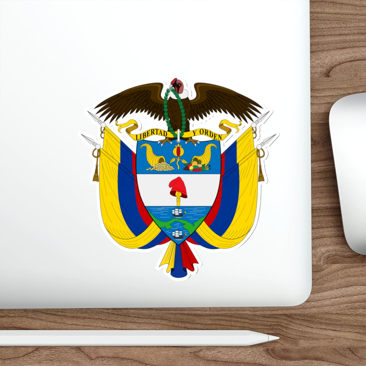 Coat of arms of Colombia STICKER Vinyl Die-Cut Decal-The Sticker Space