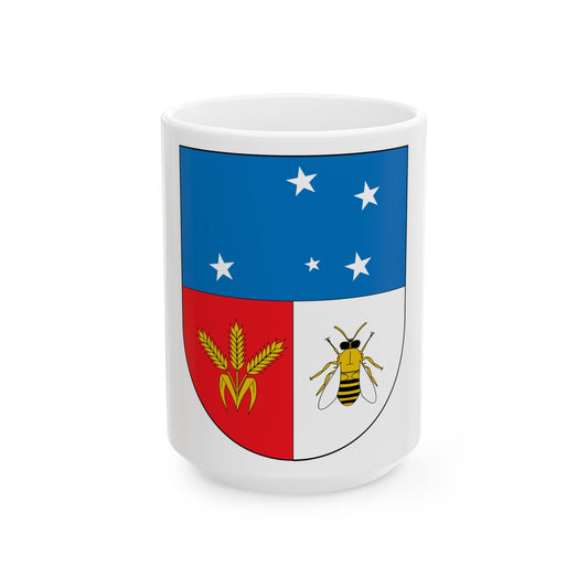 Coat of arms of Colonia Department - White Coffee Mug-15oz-The Sticker Space