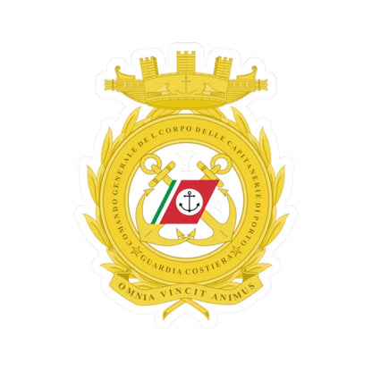 Coat of arms of Comando Generale delle Capitanerie di Porto (Italy) (Coat of Arms) STICKER Vinyl Kiss-Cut Decal 2 Inch White - The Sticker Space