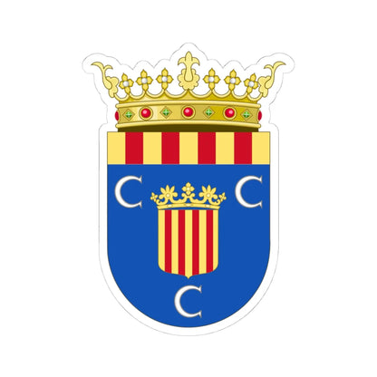 Coat of Arms of Comunidad de Calatayud (Spain) (Coat of Arms) STICKER Vinyl Kiss-Cut Decal 4 Inch White - The Sticker Space