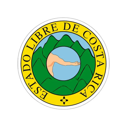 Coat of arms of Costa Rica (1824-1840 and 1842-1848) STICKER Vinyl Die-Cut Decal 2 Inch - The Sticker Space