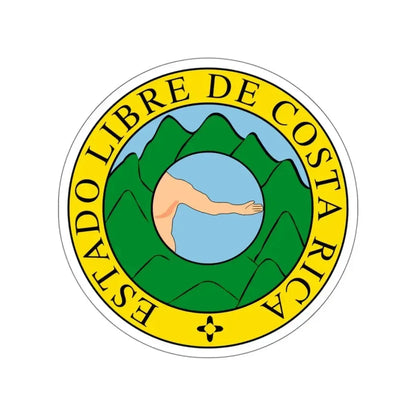 Coat of arms of Costa Rica (1824-1840 and 1842-1848) STICKER Vinyl Die-Cut Decal - The Sticker Space