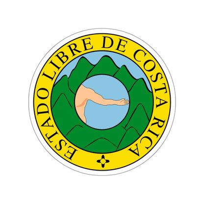 Coat of arms of Costa Rica (1824-1840 and 1842-1848) STICKER Vinyl Die-Cut Decal-White-The Sticker Space