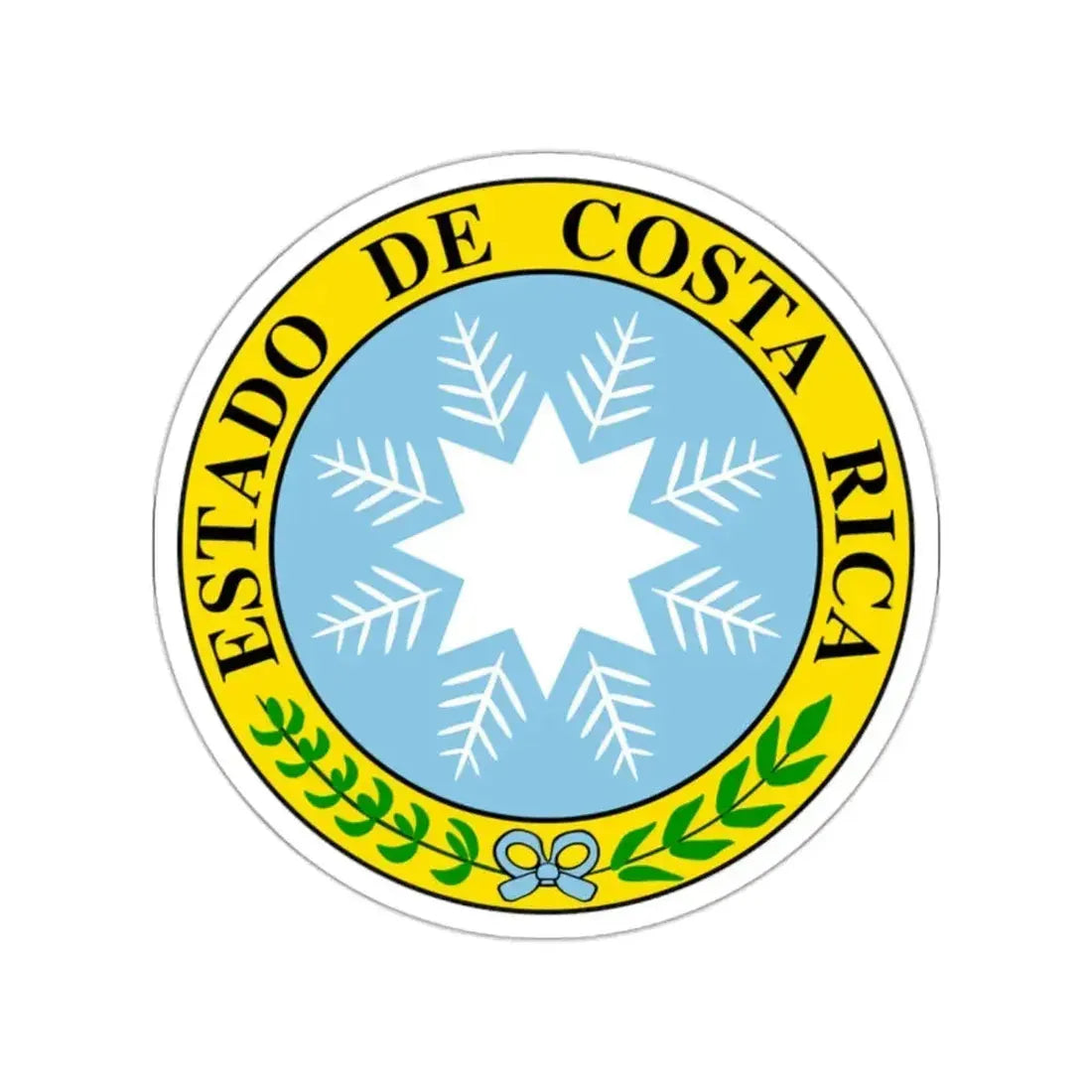 Coat of arms of Costa Rica (1840-1842) STICKER Vinyl Die-Cut Decal - The Sticker Space