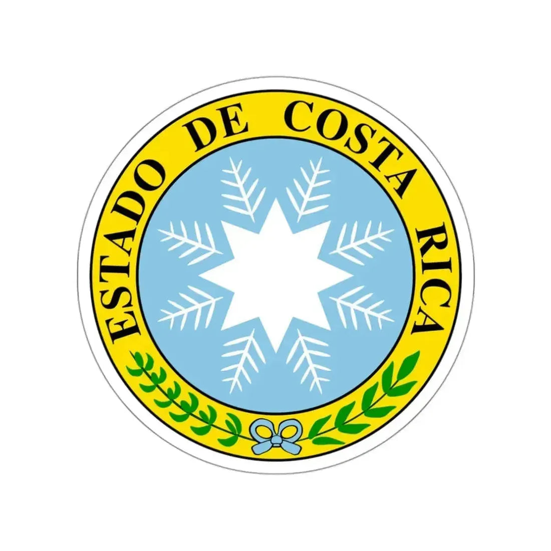 Coat of arms of Costa Rica (1840-1842) STICKER Vinyl Die-Cut Decal - The Sticker Space