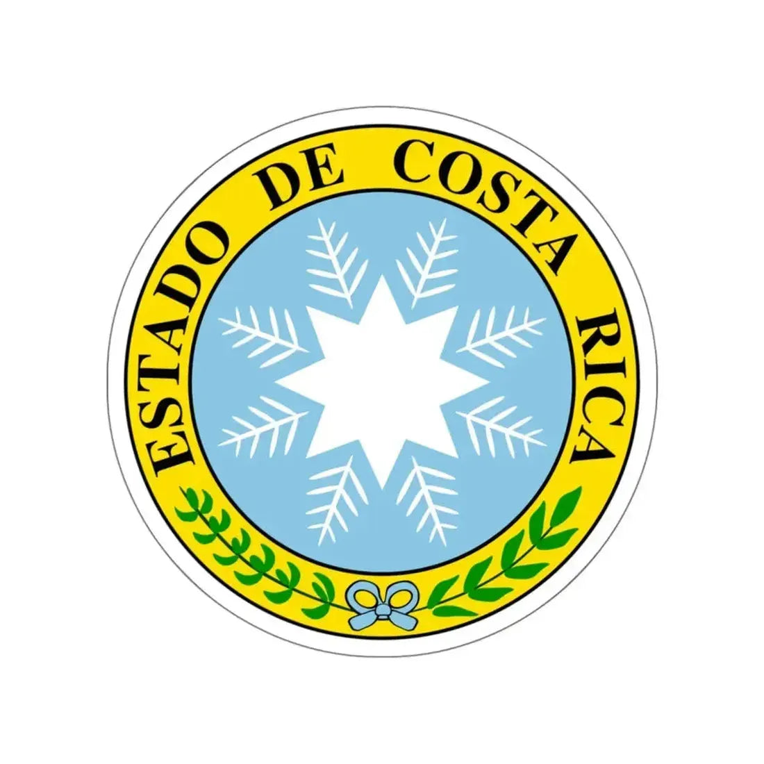 Coat of arms of Costa Rica (1840-1842) STICKER Vinyl Die-Cut Decal - The Sticker Space