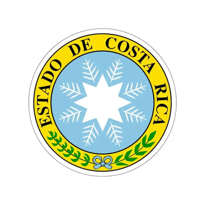 Coat of arms of Costa Rica (1840-1842) STICKER Vinyl Die-Cut Decal - The Sticker Space